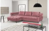 Rohová sedacia súprava Paris, staroružová látka, ľavý roh