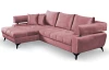Rohová sedacia súprava Paris, staroružová látka, ľavý roh