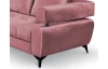 Rohová sedacia súprava Paris, staroružová látka, ľavý roh