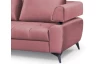 Rohová sedacia súprava Paris, staroružová látka, ľavý roh