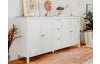 Široká úložná komoda Bergen, biela/dub artisan