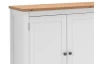 Široká úložná komoda Bergen, biela/dub artisan