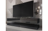 TV stolík s osvetlením Fly 140 cm, čierny lesk