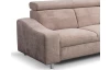 Rohová sedacia súprava Brico,  svetlo hnedá látka, pravý roh