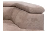 Rohová sedacia súprava Brico,  svetlo hnedá látka, pravý roh