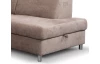 Rohová sedacia súprava Brico,  svetlo hnedá látka, pravý roh