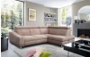 Rohová sedacia súprava Brico,  svetlo hnedá látka, pravý roh