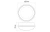 Stropné/nástenné LED osvetlenie Qari 22 cm, biele, vodeodolné