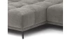 Rohová sedacia súprava Allegra, stredne šedá látka, ľavý roh