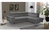 Rohová sedacia súprava Gisele, stredne šedá látka, pravý roh