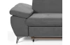 Rohová sedacia súprava Gisele, stredne šedá látka, pravý roh