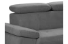 Rohová sedacia súprava Gisele, stredne šedá látka, pravý roh