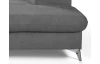 Rohová sedacia súprava Gisele, stredne šedá látka, pravý roh