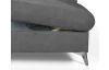 Rohová sedacia súprava Gisele, stredne šedá látka, pravý roh