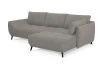 Rohová sedacia súprava Allegra, stredne šedá látka, pravý roh