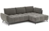 Rohová sedacia súprava Allegra, stredne šedá látka, pravý roh