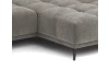 Rohová sedacia súprava Allegra, stredne šedá látka, pravý roh