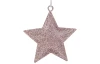 Vianočná dekorácia Závesná hviezda, ružová