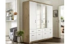 Šatníková skriňa so zrkadlami Bremen, 181 cm, dub artisan/biela