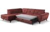 Rohová sedacia súprava Sergio, tehlová látka, ľavý roh