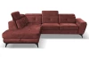 Rohová sedacia súprava Sergio, tehlová látka, ľavý roh