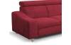 Rohová sedacia súprava Brico, šípkovo červená látka, pravý roh