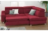 Rohová sedacia súprava Brico, šípkovo červená látka, pravý roh