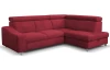 Rohová sedacia súprava Brico, šípkovo červená látka, pravý roh