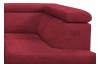 Rohová sedacia súprava Brico, šípkovo červená látka, pravý roh