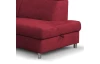 Rohová sedacia súprava Brico, šípkovo červená látka, pravý roh