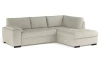 Rohová sedacia súprava Tokio, šedo-béžová látka, pravý roh