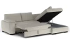 Rohová sedacia súprava Tokio, šedo-béžová látka, pravý roh
