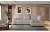 Rohová sedacia súprava Tokio, šedo-béžová látka, pravý roh