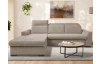 Rohová sedačka Arya, béžová cappuccino štrukturovaná tkanina,ľavý roh