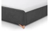 Posteľ Flamingo 180x200 cm, grafitovo šedá štruktúrovaná tkanina