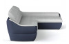 Rohová sedacia súprava Lotus Mini 2F-OTM, modrá/šedá tkanina