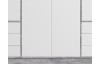Šatníková skriňa Jupiter, 207 cm, sivý betón/biela