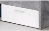 Posteĺ Winnie 90x200, sivý betón / biela