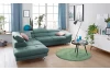 Rohová sedacia súprava Fabio, modro-zelená aqua látka, ľavý roh
