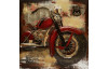 Kovový obraz na stenu Route US 66 motorka 80x80 cm, vintage