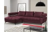 Rohová sedacia súprava Paris, vínová látka, ľavý roh