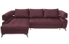 Rohová sedacia súprava Paris, vínová látka, ľavý roh