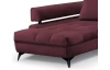 Rohová sedacia súprava Paris, vínová látka, ľavý roh