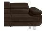 Rohová sedacia súprava Lotos, tmavo hnedá tkanina, ľavý roh