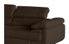 Rohová sedacia súprava Lotos, tmavo hnedá tkanina, ľavý roh