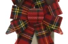 Vianočné dekorácie Mašľa 2 ks, červený tartan