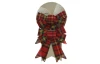 Vianočné dekorácie Mašľa 2 ks, červený tartan