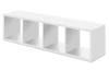 Regál Max, 4x1 priehradky, biely