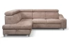 Rohová sedacia súprava Brico, svetlo hnedá látka, ľavý roh