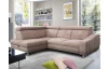 Rohová sedacia súprava Brico, svetlo hnedá látka, ľavý roh